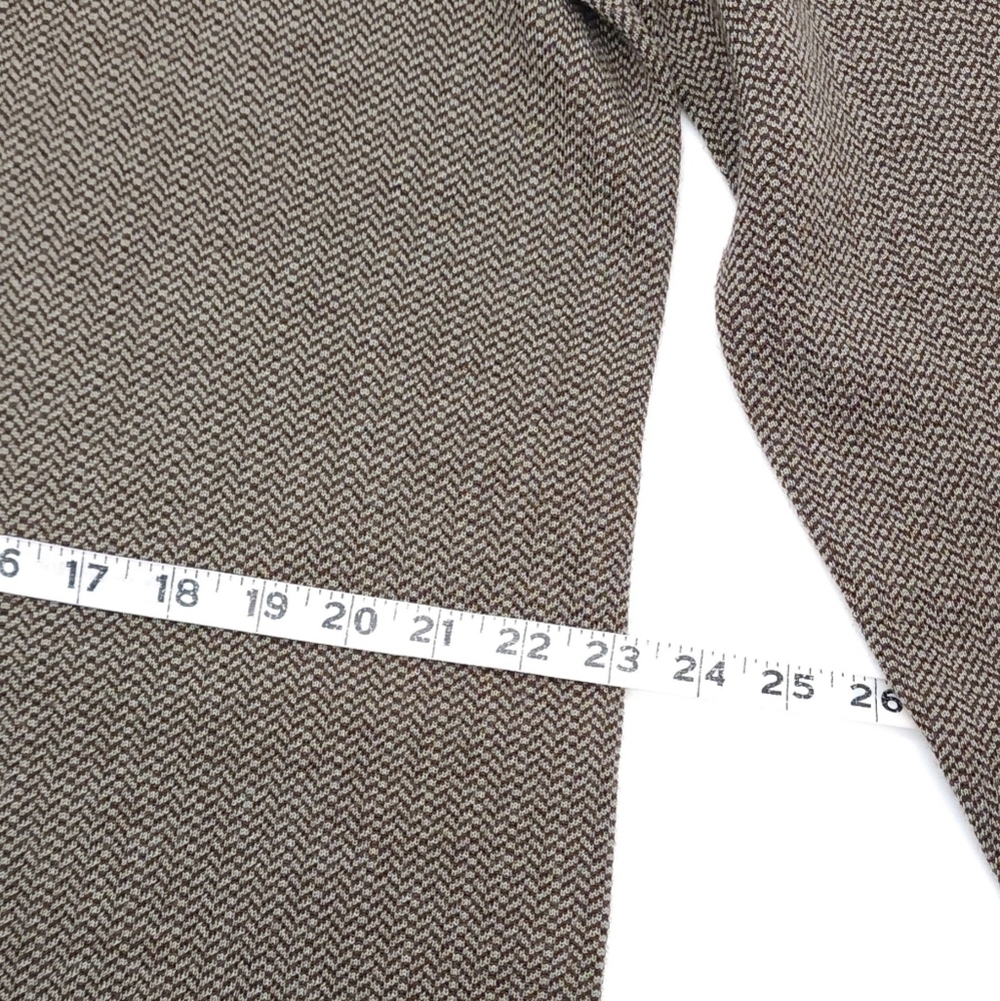 Lauren Ralph Lauren Faux Leather Patch Sweater Dress Wool Herringbone Size 2X - Picture 8 of 10